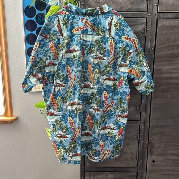 🏄🏼RJC Men’s Surfing Diamond Head Hawaiian Aloha Shirt | 2X - Picture 3 of 6